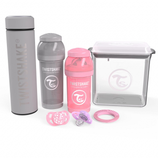 Välkommen hem grå/rosa